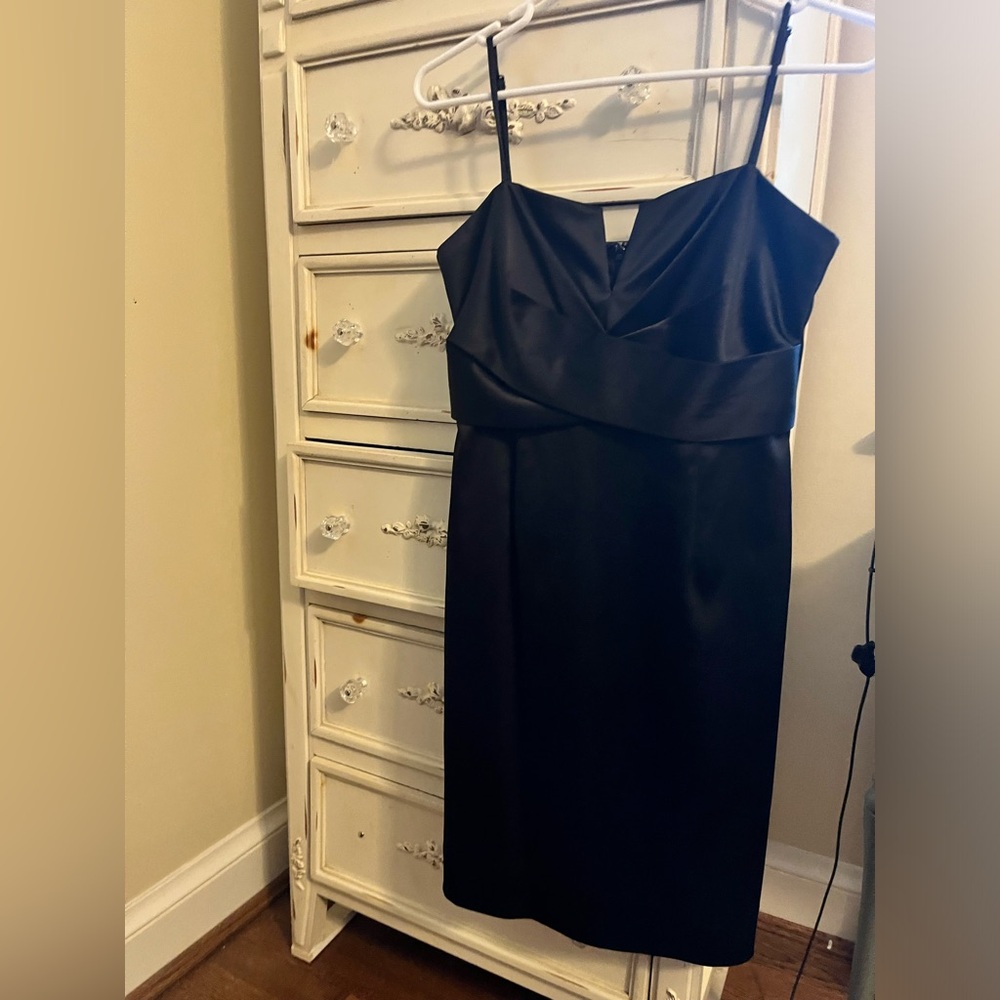 Little black dress satin